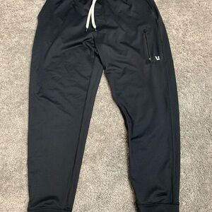 Vuori Sunday Performance Jogger Mens Large Cuffed Drawstring Black/Black